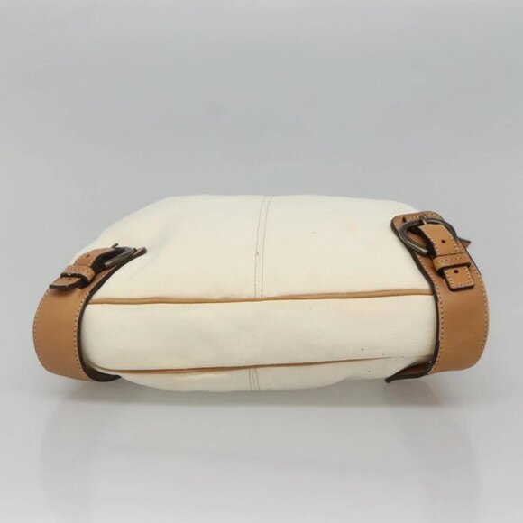 BURBERRY Blue Label Shoulder Bag Canvas White Auth bs23896 - Picture 6 of 16